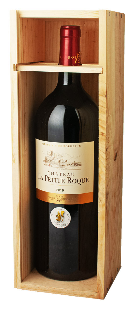 Caisse Bois Magnum Château la Petite Roque Côtes de Bordeaux Blaye Rouge 2019 dev.odyssee-vins.com