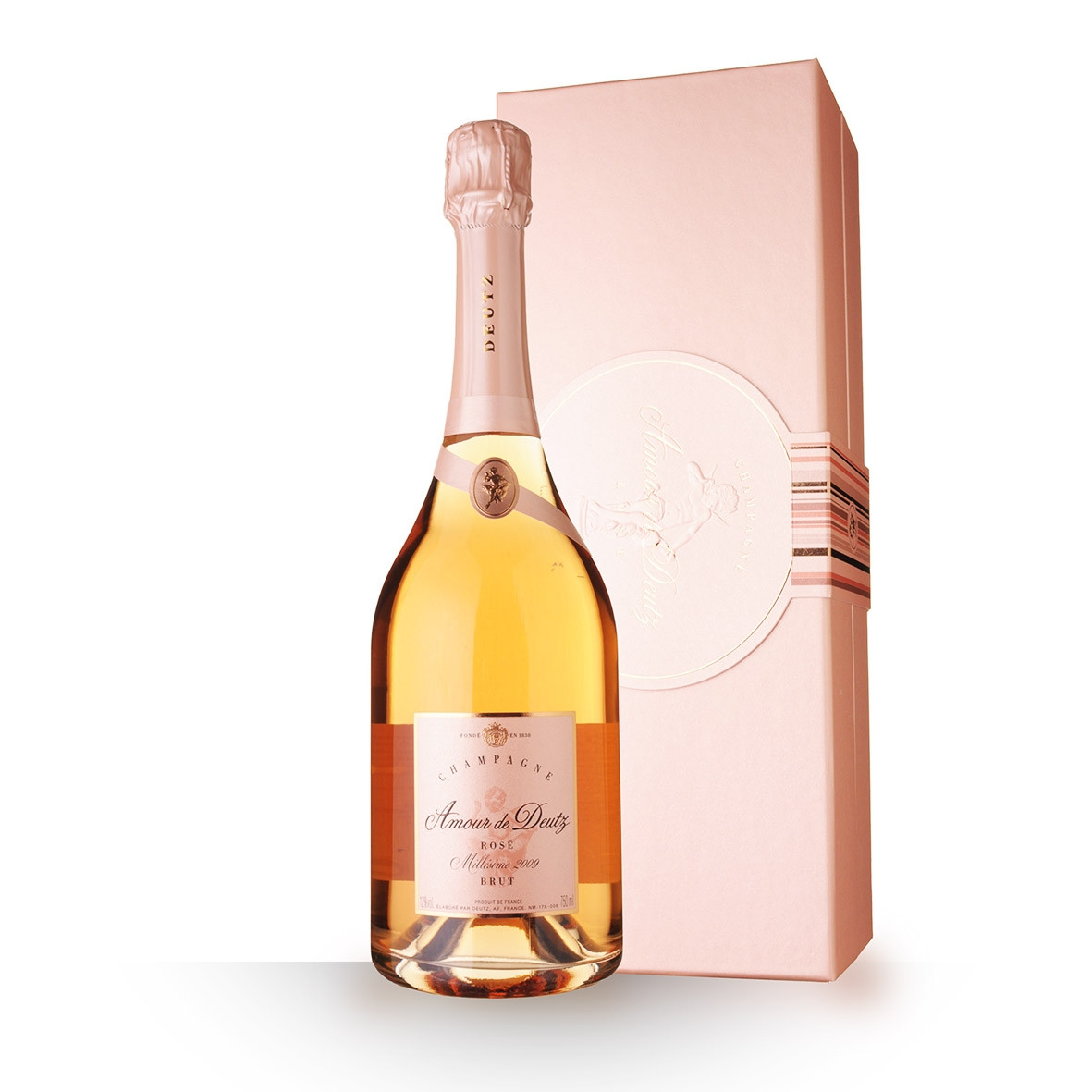 Champagne Amour de Deutz 2009 Brut Rosé 75cl Coffret dev.odyssee-vins.com
