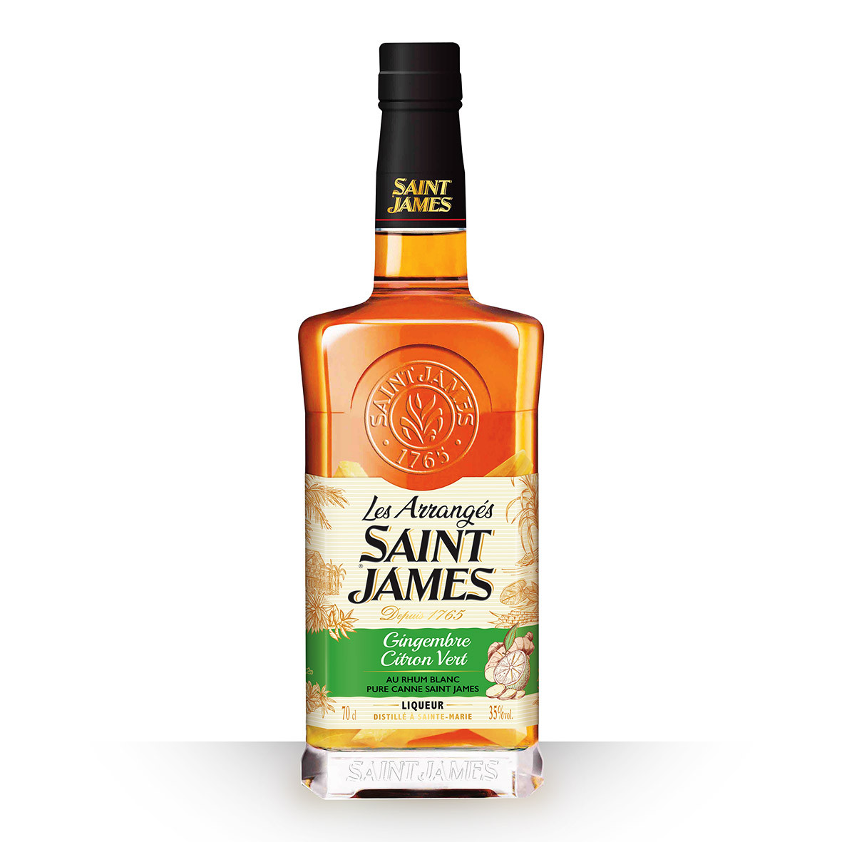 Rhum Saint James Arrangés Gingembre Citron Vert 70cl dev.odyssee-vins.com