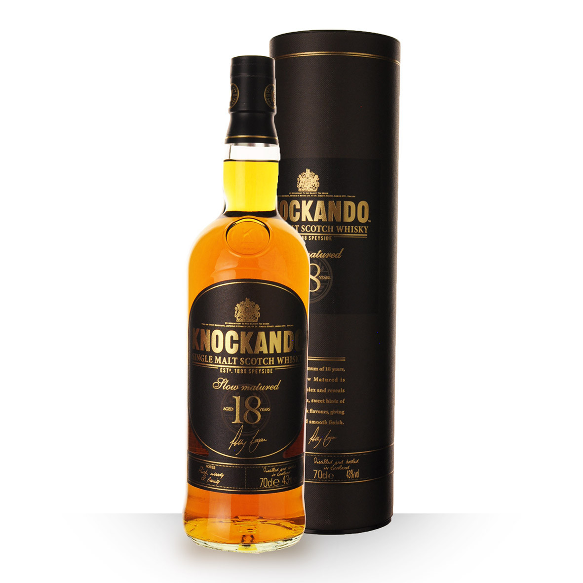 Whisky Knockando 18 ans Slow Matured 70cl Etui dev.odyssee-vins.com