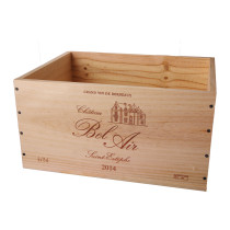 Caisse Bois 6x75cl estampillé Château Bel Air dev.odyssee-vins.com
