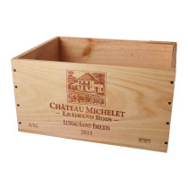 Caisse Bois 6x75cl estampillé Michelet Le Grand Bois dev.odyssee-vins.com