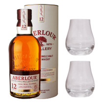 Whisky Aberlour 12 ans Non Chill-Filtered 70cl + 2 verres dev.odyssee-vins.com