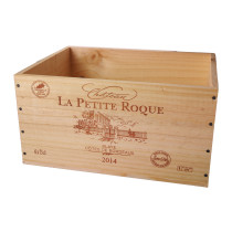 Caisse Bois 6x75cl estampillé La Petite Roque dev.odyssee-vins.com