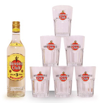 Rhum Havana Club 3 ans 70cl + 6 verres Havana dev.odyssee-vins.com