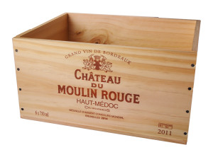 Caisse Bois 6x75cl estampillé Moulin Rouge dev.odyssee-vins.com