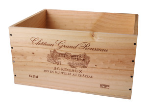 Caisse Bois 6x75cl estampillé Grand Rousseau dev.odyssee-vins.com