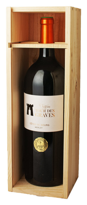 Caisse Bois Magnum Château Tour des Graves Côtes de Bourg Rouge 2019 dev.odyssee-vins.com